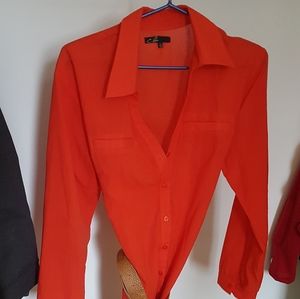 Modcloth sheer tunic w belt